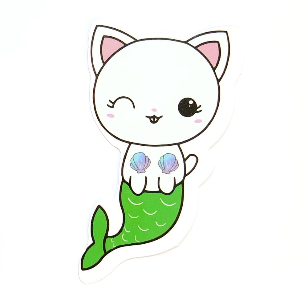 Mermaid Cat Vinyl Sticker